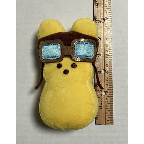 Peeps 2022 Just Born 6” Easter Rabbit Plush Aviator Goggles Frankford Candy LLC - Picture 5 of 5